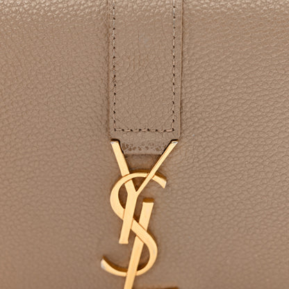 Saint Laurent Grained Calfskin Monogram Large Flap Wallet Beige 10 of 17