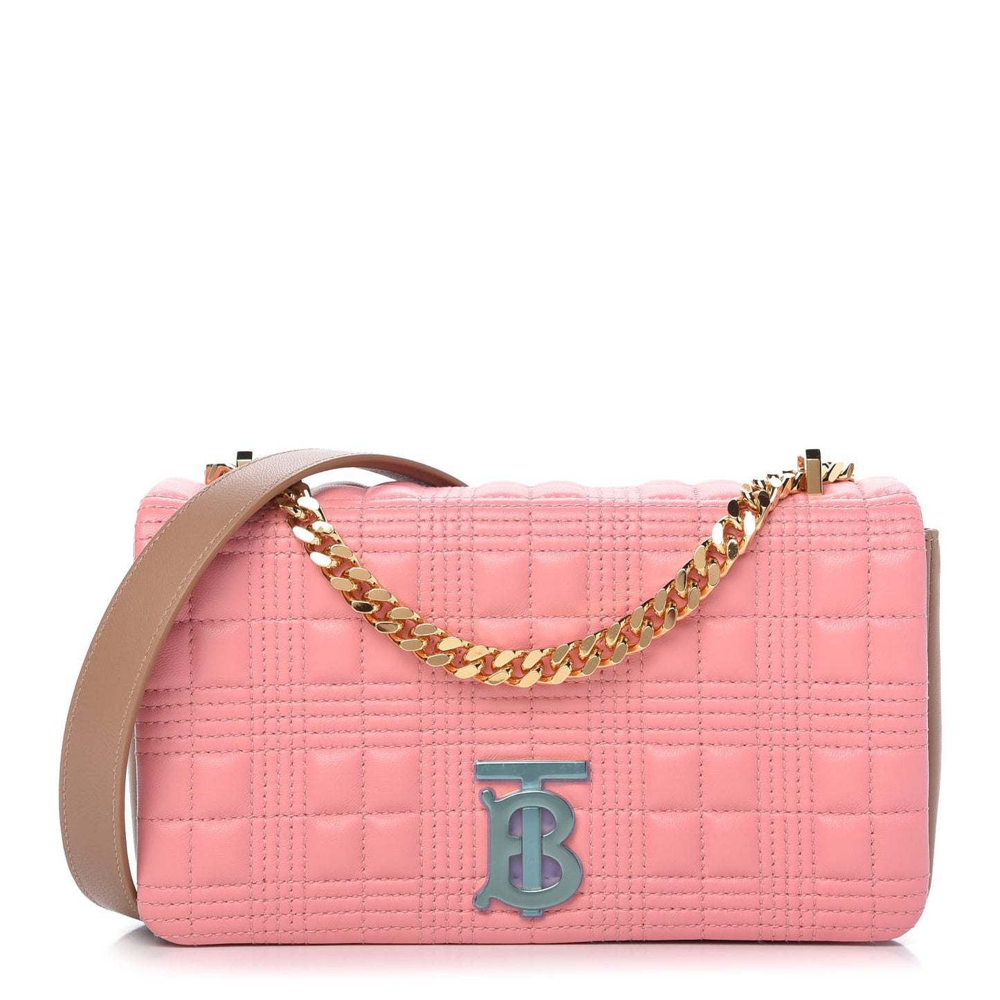 Lambskin Quilted Small Lola Bag Peony Camel