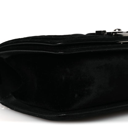 Chanel Velvet Quilted Small Boy Flap Black 9 of 12