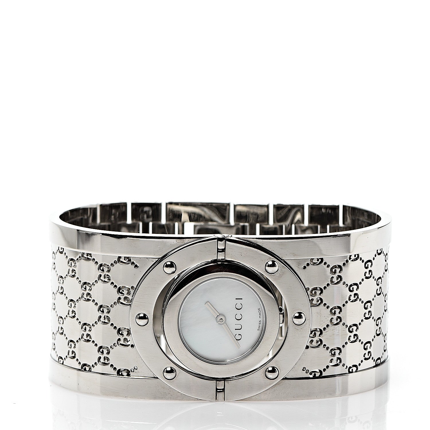Gucci Stainless Steel Mother of Pearl 33mm Twirl Quartz Watch 2 of 6