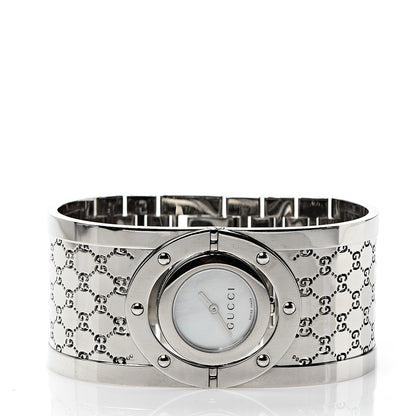 Gucci Stainless Steel Mother of Pearl 33mm Twirl Quartz Watch 2 of 6