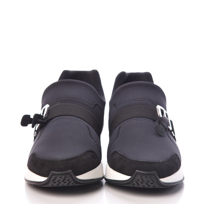 Hermes Technical Canvas Calfskin Run Sneakers 36 Black 2 of 8