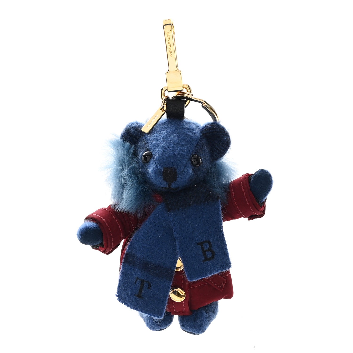 Burberry Cashmere Thomas Teddy Bear Keychain Charm Cadet Blue 1 of 3