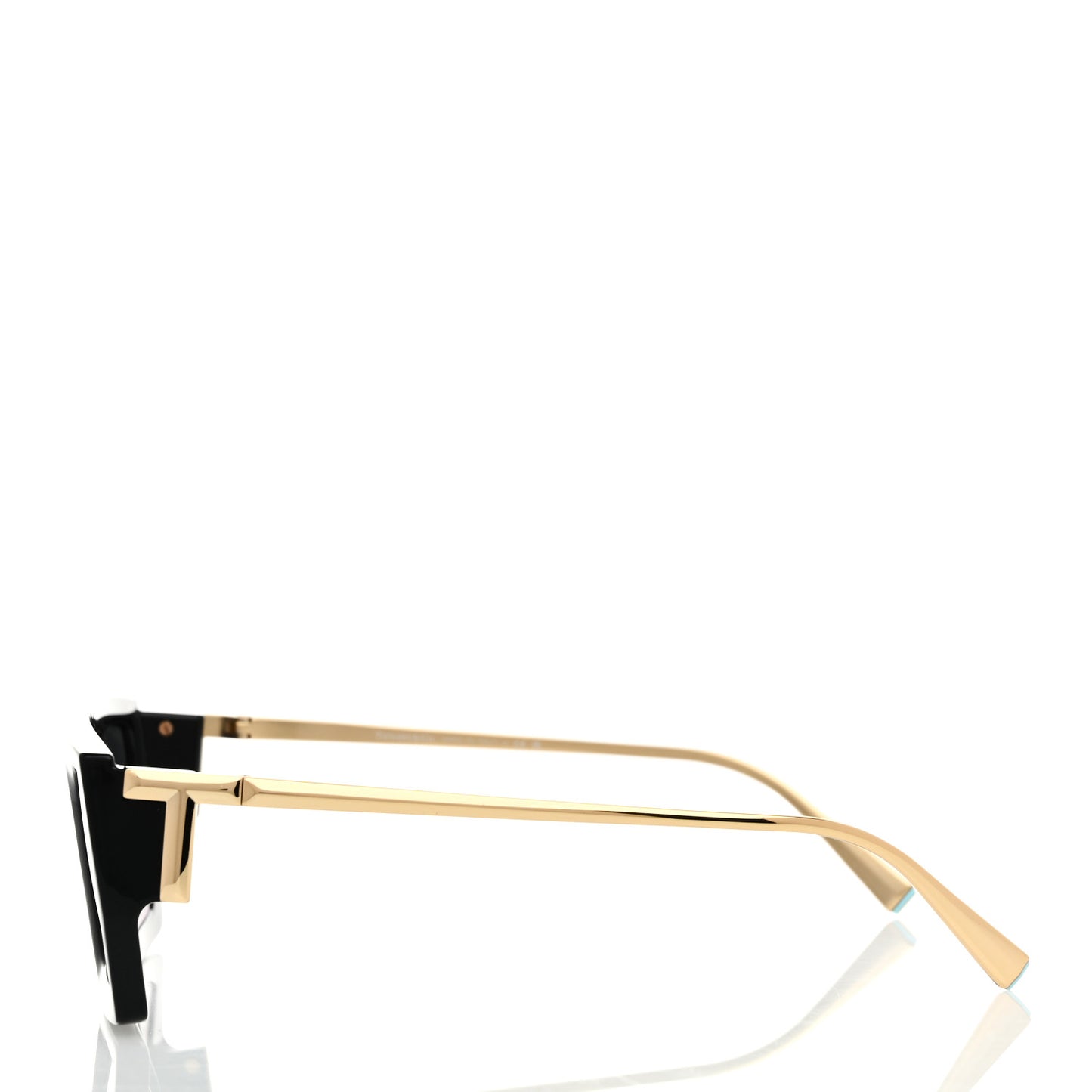 Metal TF4214U Rectangle T Sunglasses Black Gold