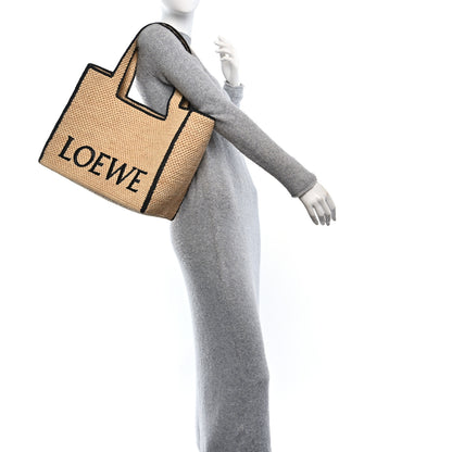 Loewe Raffia Large Paula's Ibiza Logo Tote Natural Tan 3 of 9