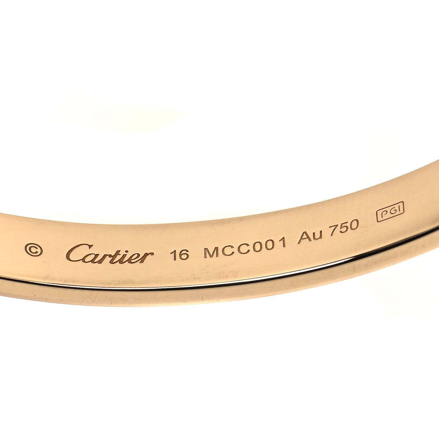Cartier 18K Yellow Gold LOVE Cuff Bracelet 16 4 of 5
