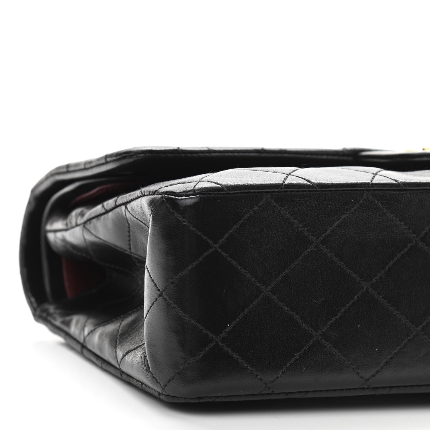 Chanel Lambskin Quilted Medium Double Flap Black 9 of 14