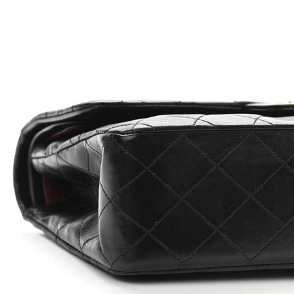 Chanel Lambskin Quilted Medium Double Flap Black 9 of 14