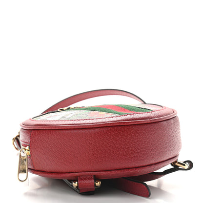 Gucci GG Supreme Monogram Web Flora Mini Ophidia Round Backpack Red 4 of 9