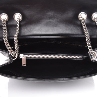 Saint Laurent Calfskin Y Quilted Monogram Medium Loulou Chain Satchel Black 5 of 9