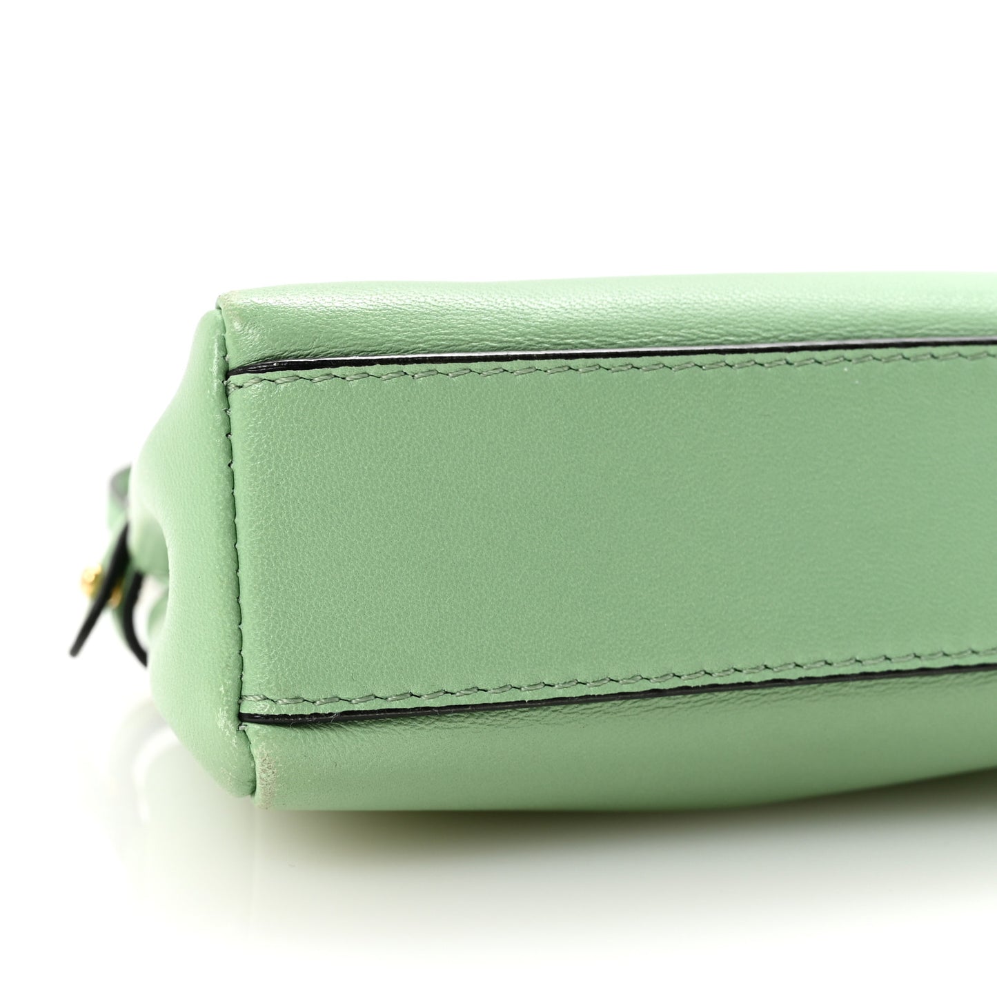 Shiny Nappa Micro Peekaboo Iconic Satchel Verde Acqua