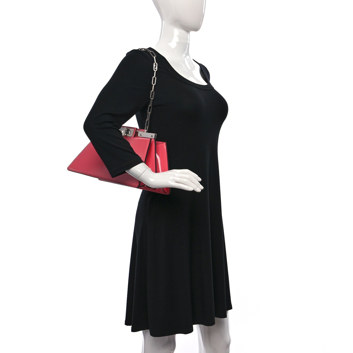 Fendi Patent Peekaboo Cut Pink Dalia 2 of 10