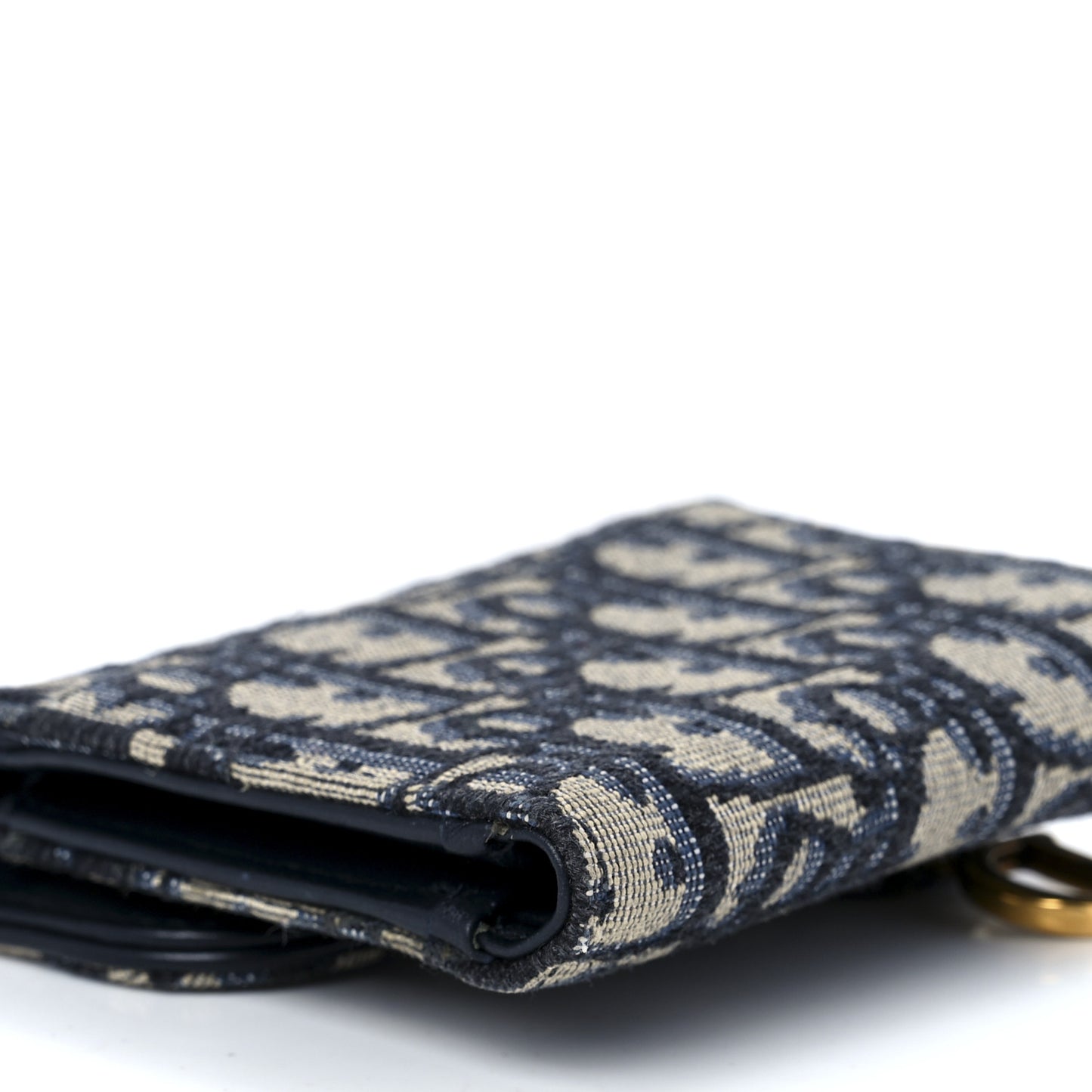 Oblique Saddle Lotus Wallet Blue