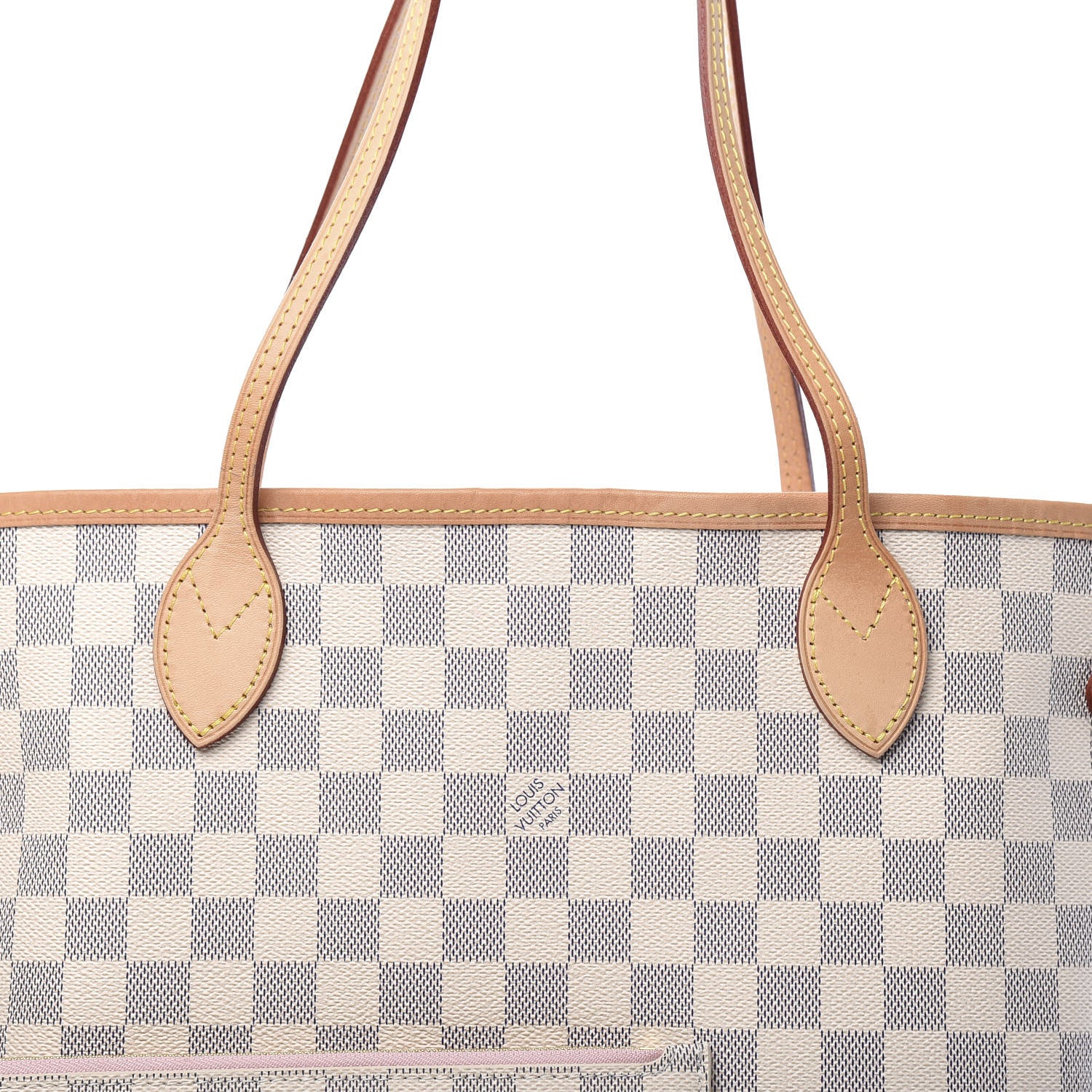 Louis Vuitton Damier Azur Neo Neverfull MM Rose Ballerine 10 of 10