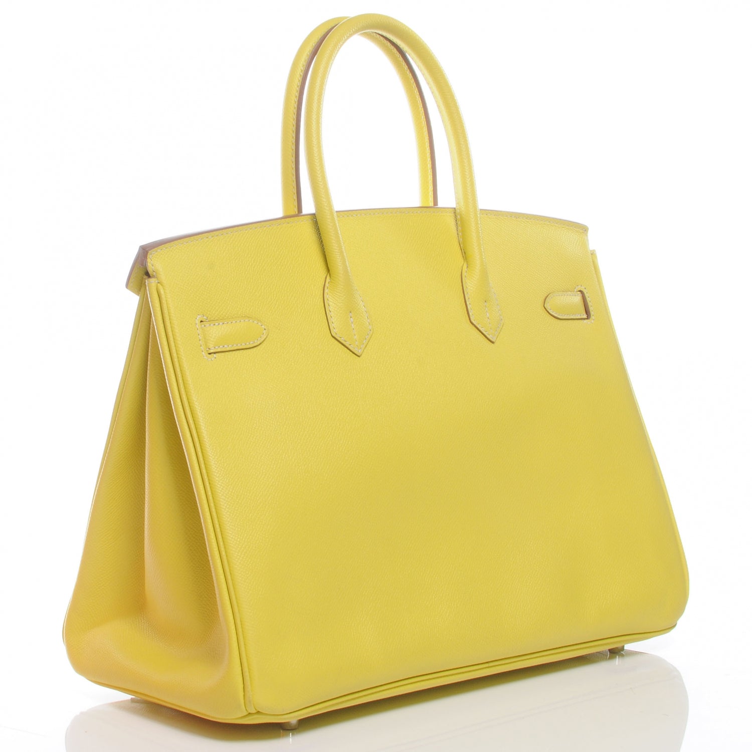 Hermes Epsom Candy Birkin 35 Lime and Gris Perle 3 of 11