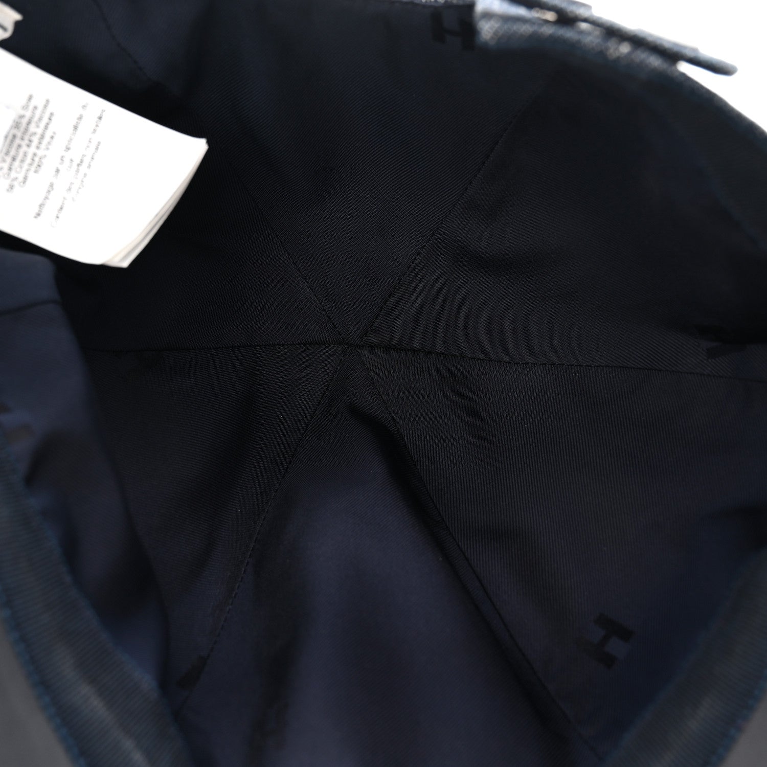 Hermes Cotton Denim Swift Sevres Evelyne Cap 59 Indigo Black 7 of 8