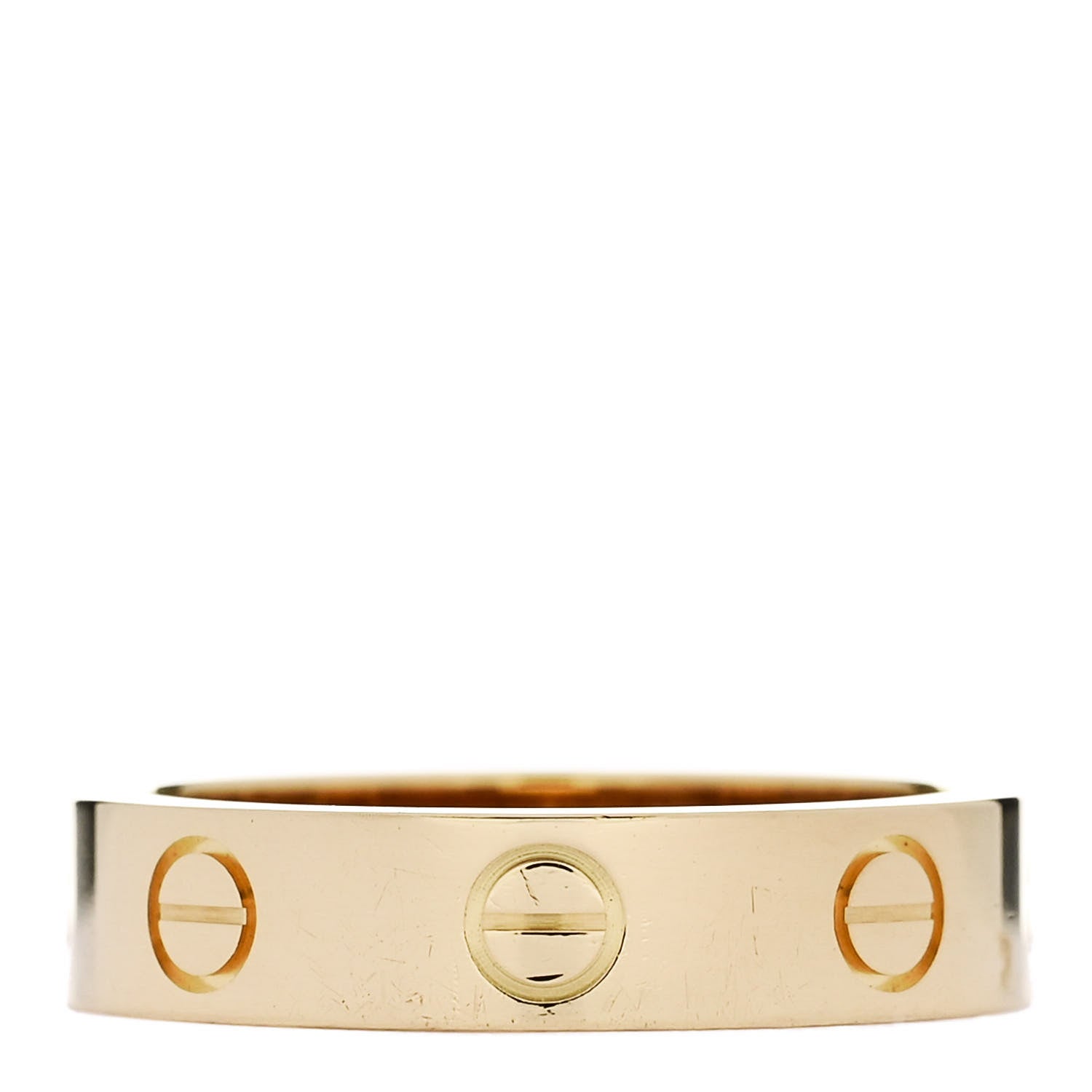 Cartier 18K Yellow Gold Diamond 4mm LOVE Wedding Band Ring 48 4.5 3 of 5