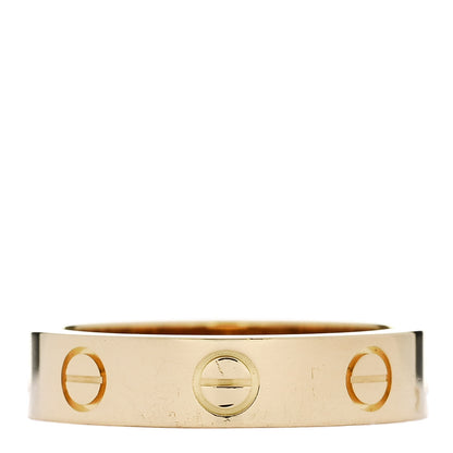 Cartier 18K Yellow Gold Diamond 4mm LOVE Wedding Band Ring 48 4.5 3 of 5