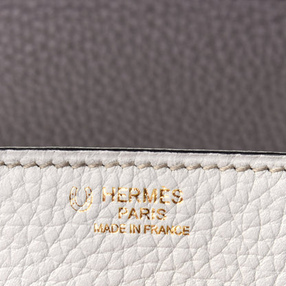 Hermes Taurillon Clemence Horseshoe Birkin 30 Gris Perle Etain Graphite 5 of 9