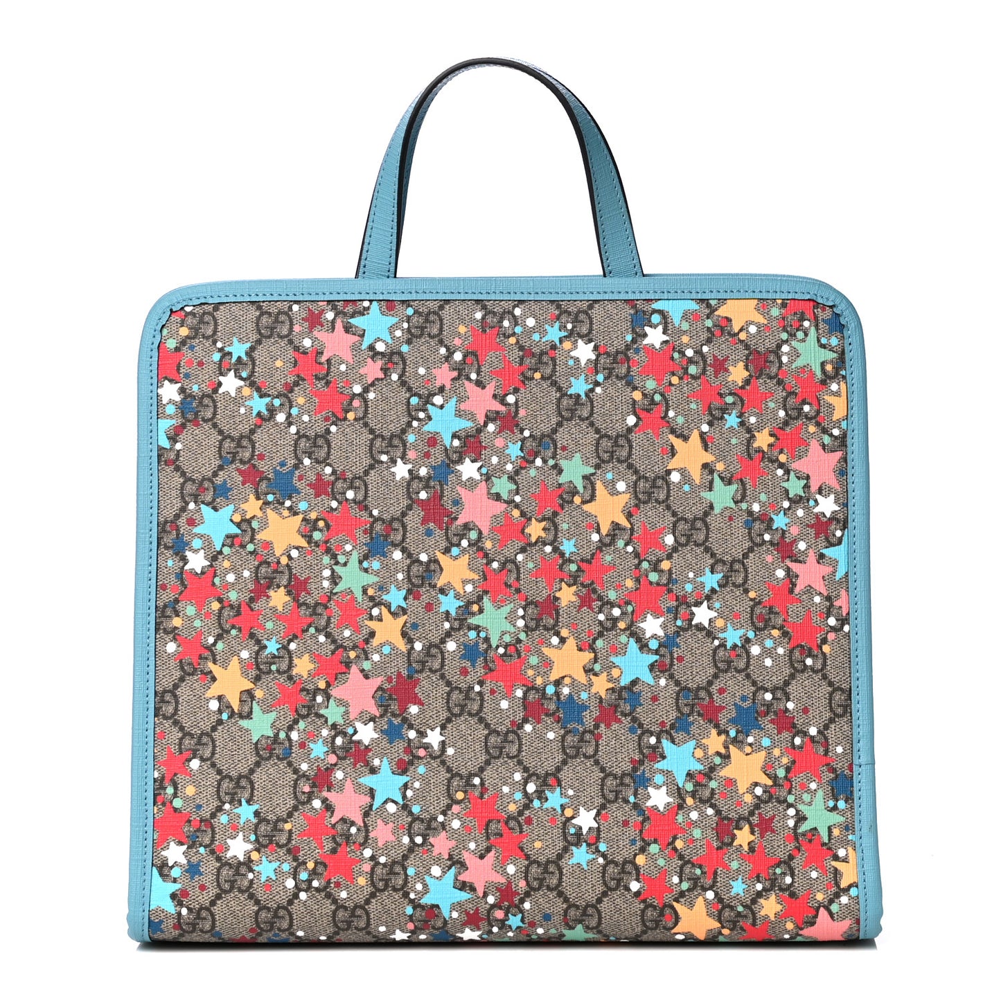 GG Supreme Monogram Star Print Childrens Tote Blue Multicolor
