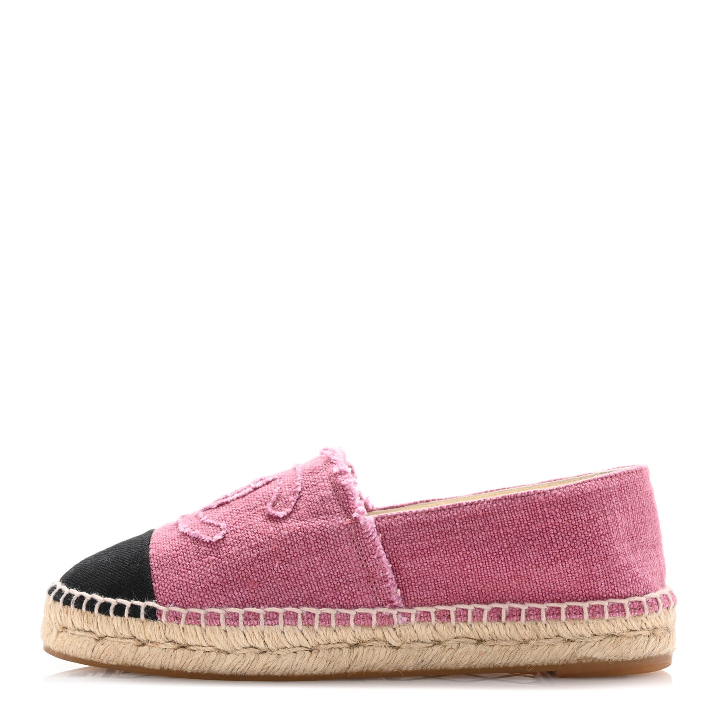 Linen CC Espadrilles 36 Pink Black