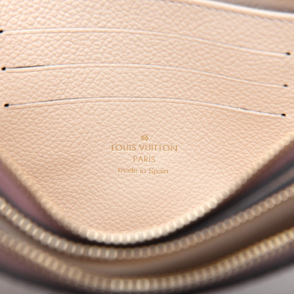 Louis Vuitton Empreinte Monogram Giant Double Zip Pochette Creme Bois De Rose 8 of 11