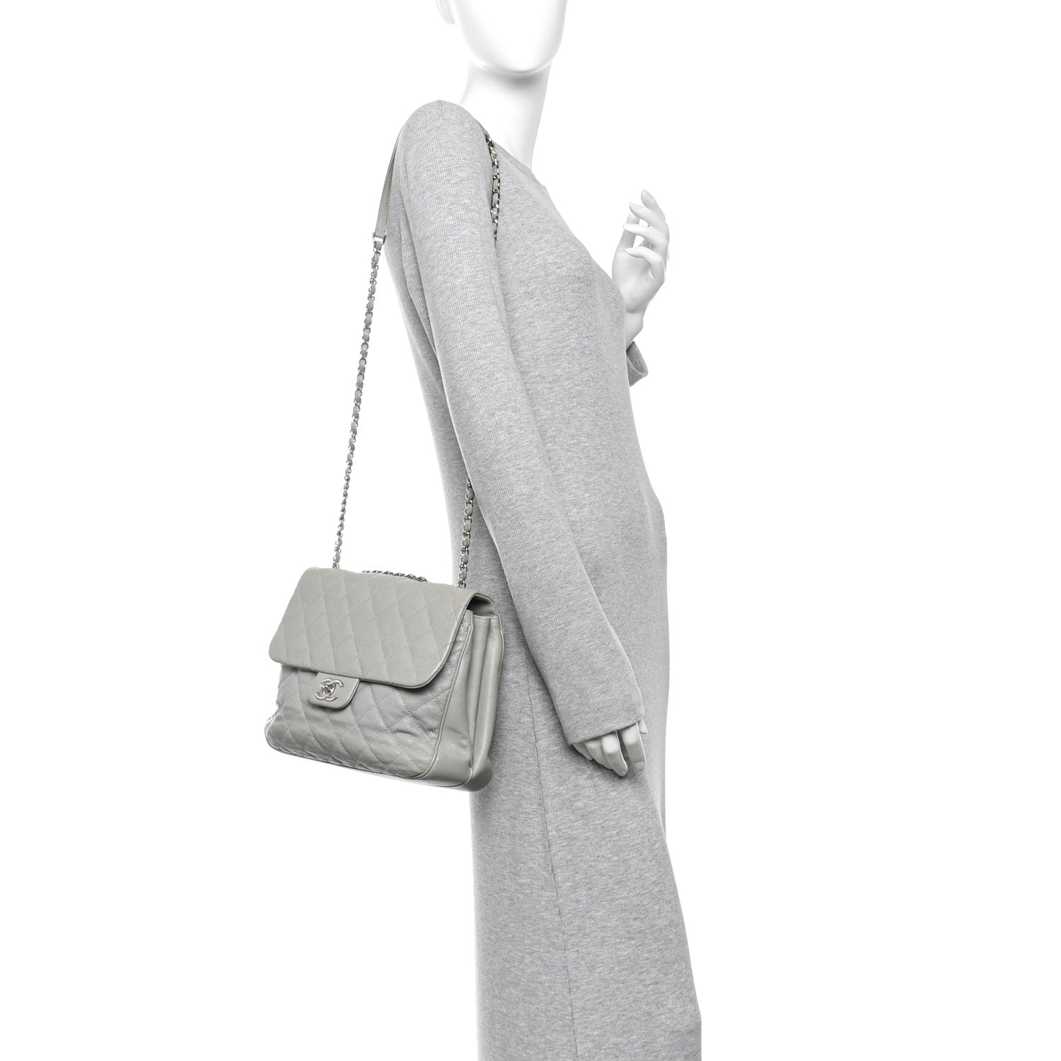 Chanel Caviar Quilted Large Urban Companion Flap Grey 2 of 14