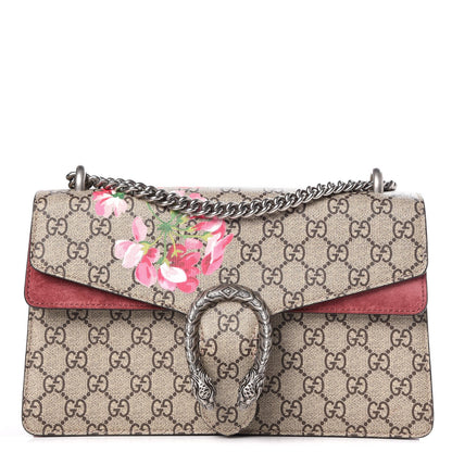 Gucci GG Supreme Monogram Blooms Small Dionysus Shoulder Bag Beige Multicolor Dry Rose 1 of 7