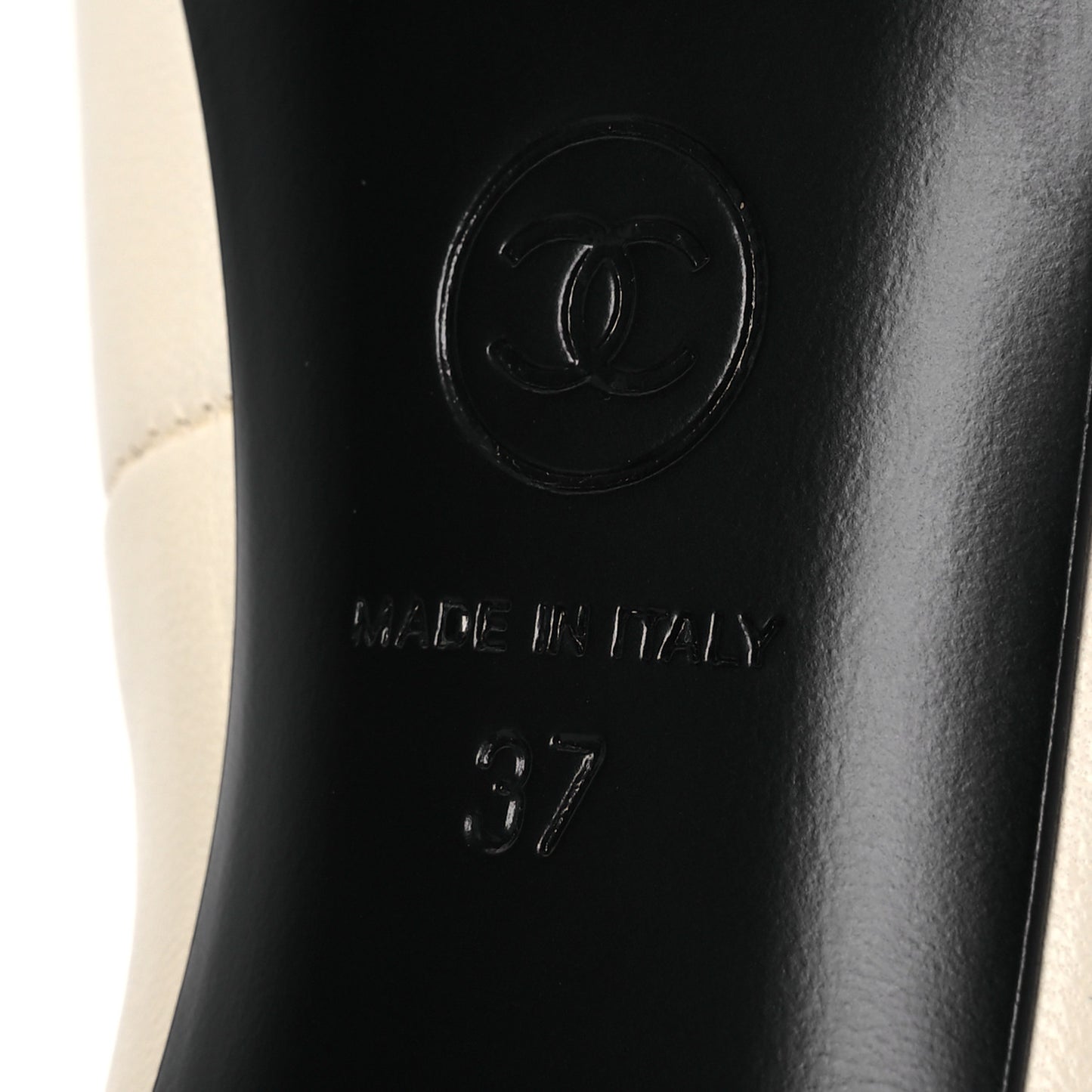 Lambskin Booties 37 Black White