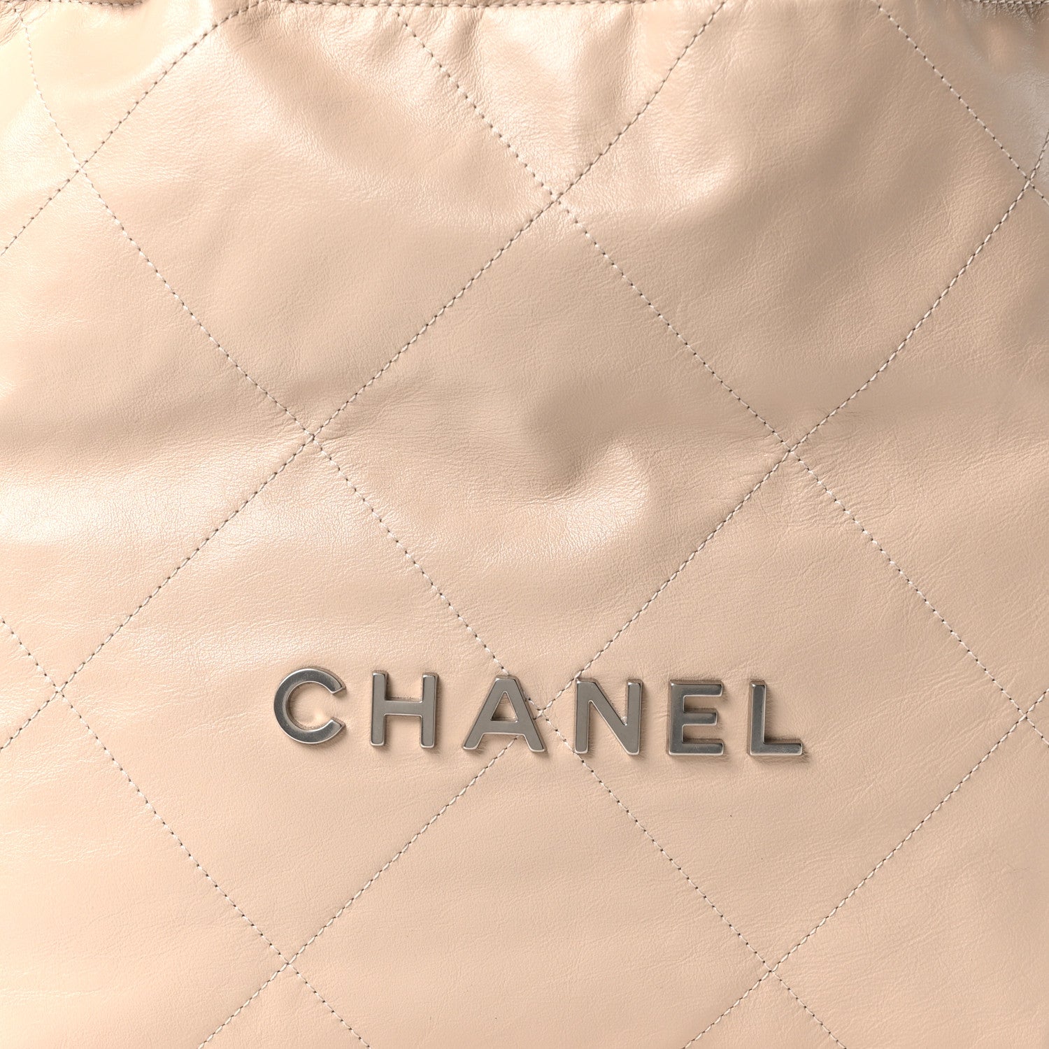 Chanel Shiny Calfskin Quilted Small Chanel 22 Ecru 9 of 11