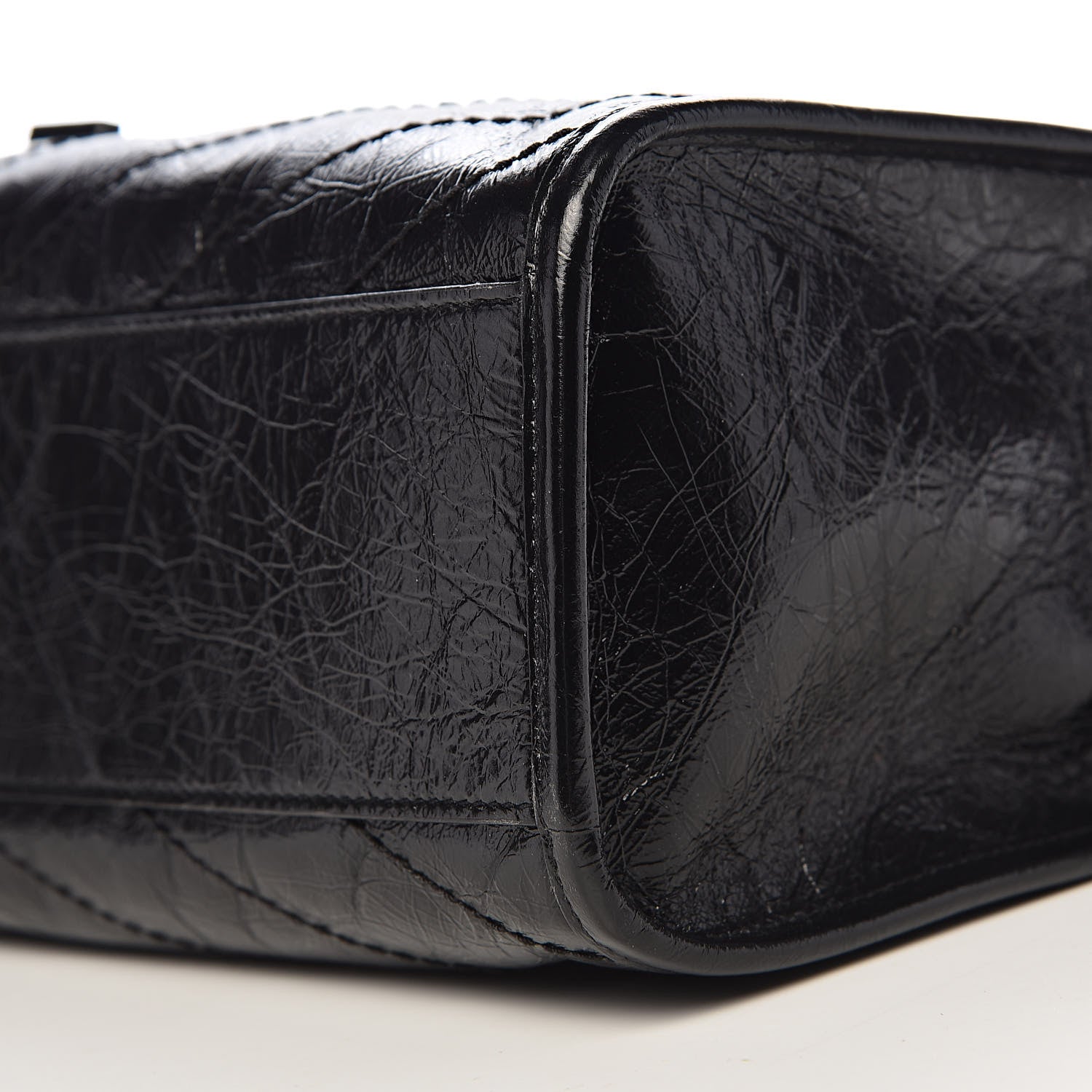 Saint Laurent Crinkled Calfskin Matelasse Monogram Medium Niki Shopper Tote Black 8 of 9