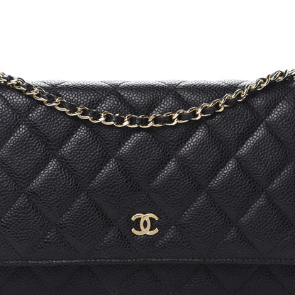 Chanel Caviar Quilted Wallet On Chain WOC Black 11 of 11