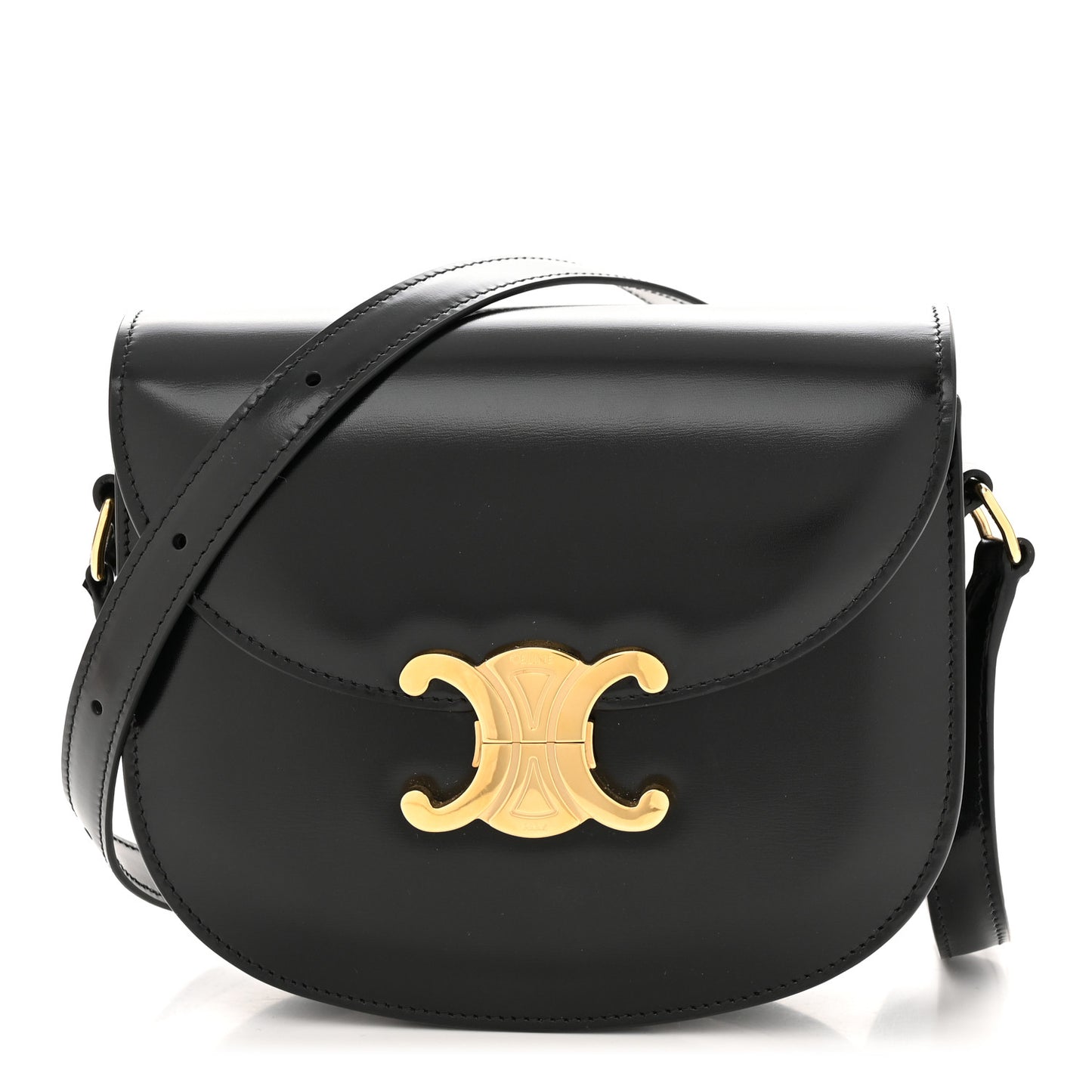 Shiny Calfskin Teen Besace Black