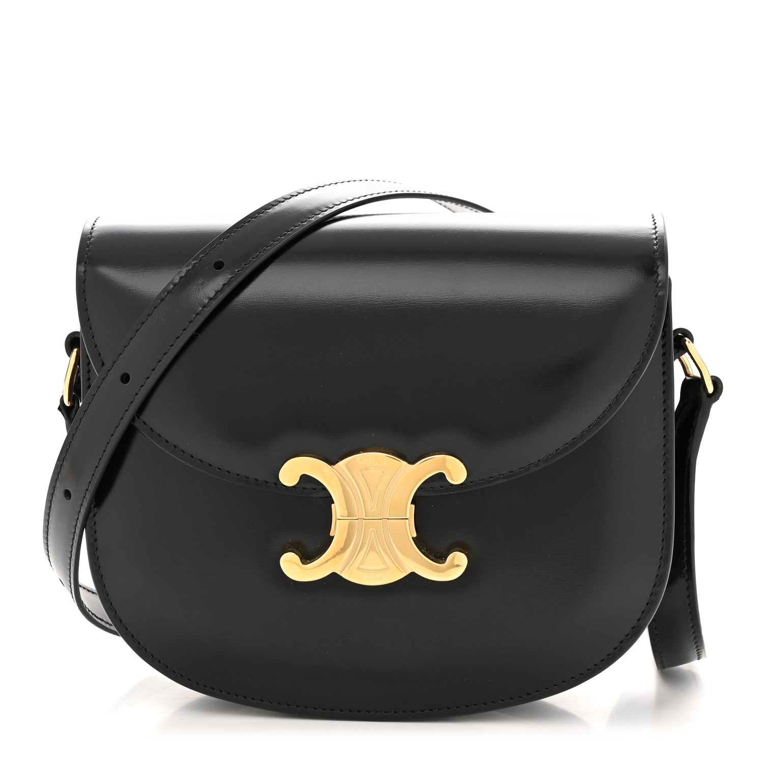 Celine Shiny Calfskin Teen Besace Black 1 of 9