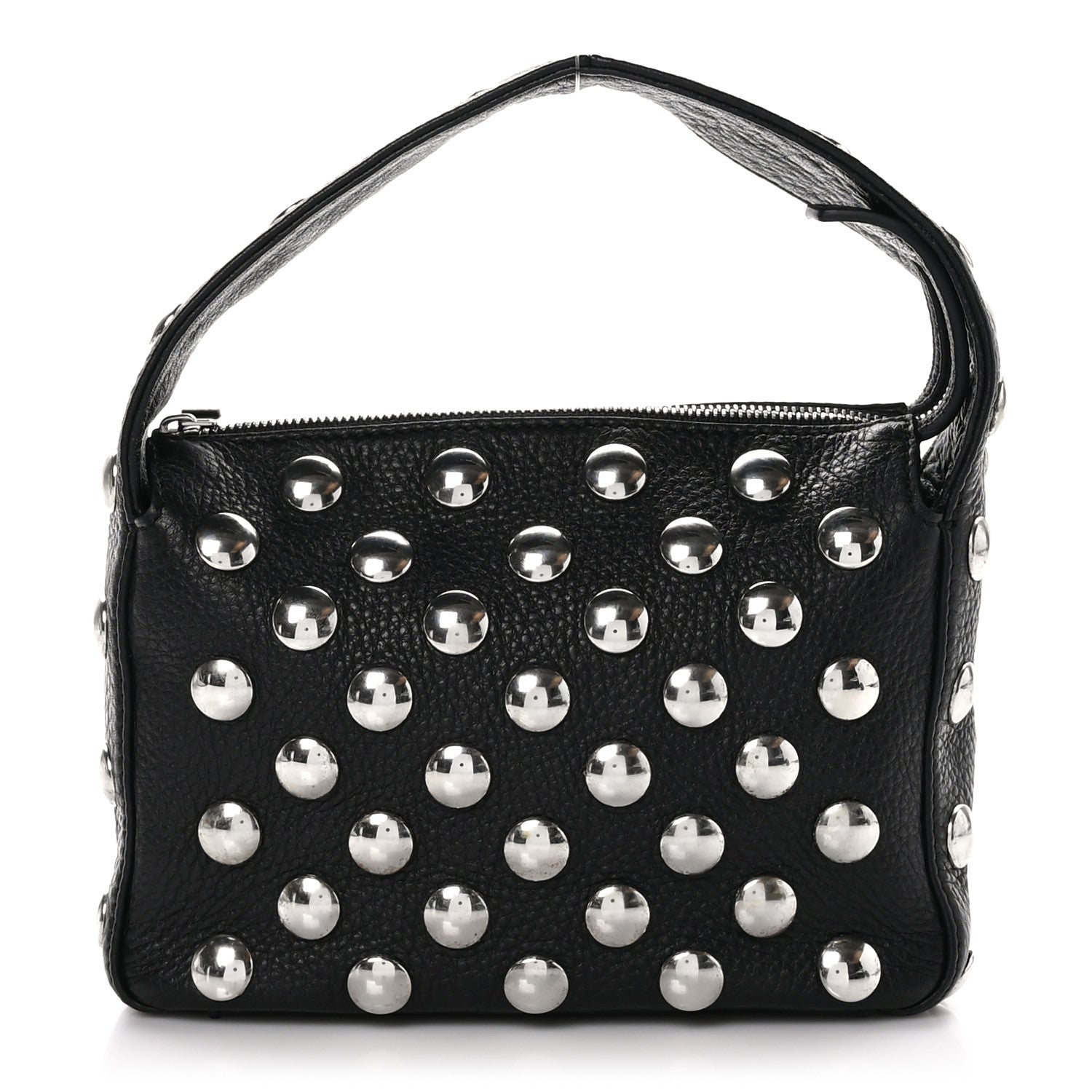 Khaite Pebbled Sport Calfskin Studded Small Elena Black 1 of 9
