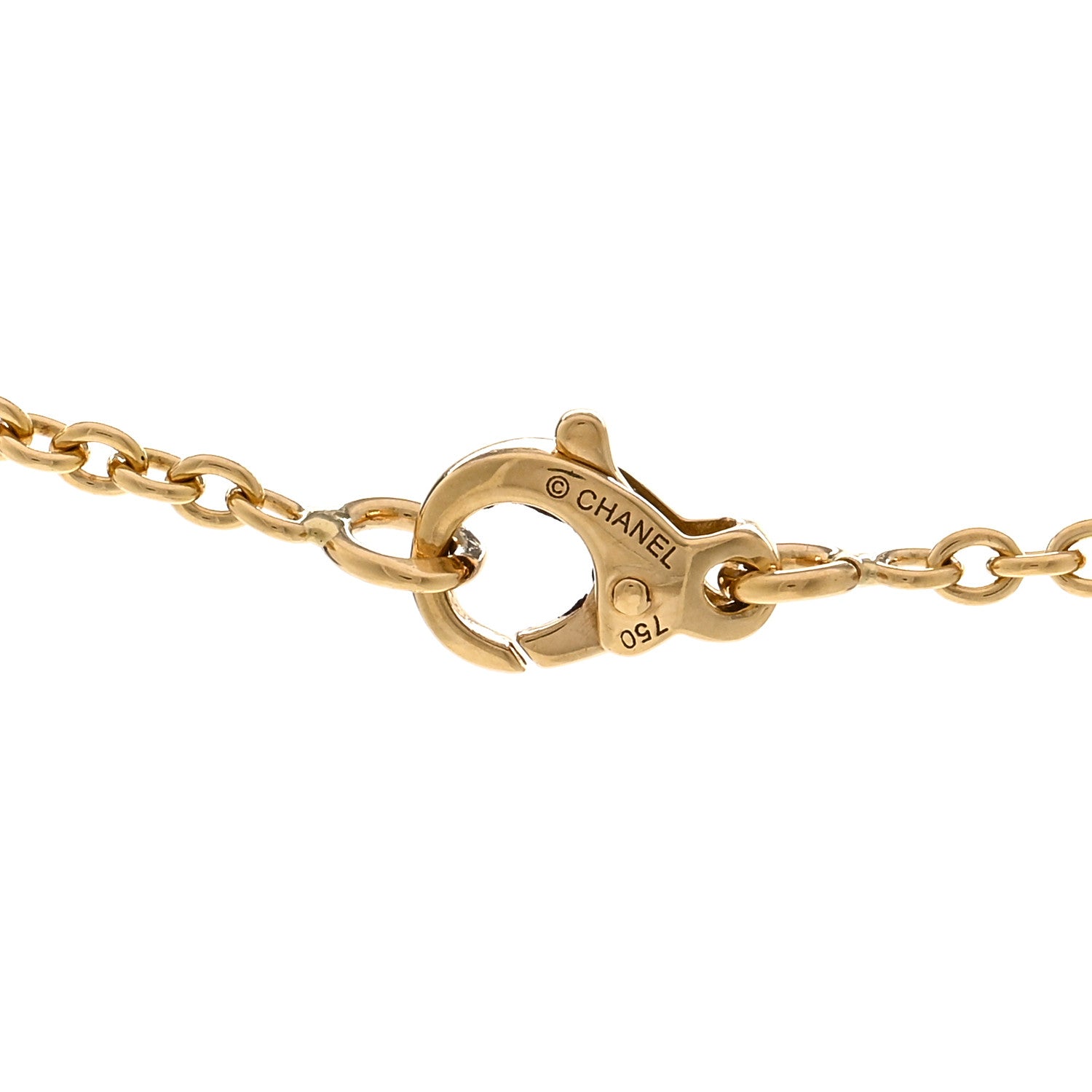 Chanel 18K Yellow Gold Cross Pendant Necklace 4 of 4