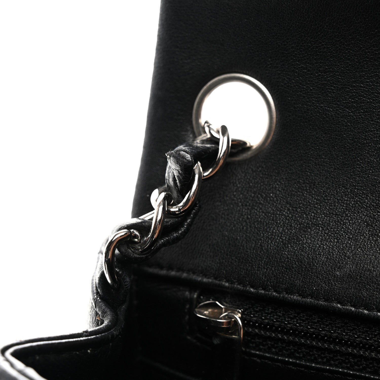 Chanel Lambskin Quilted Mini Square Flap Black 13 of 13