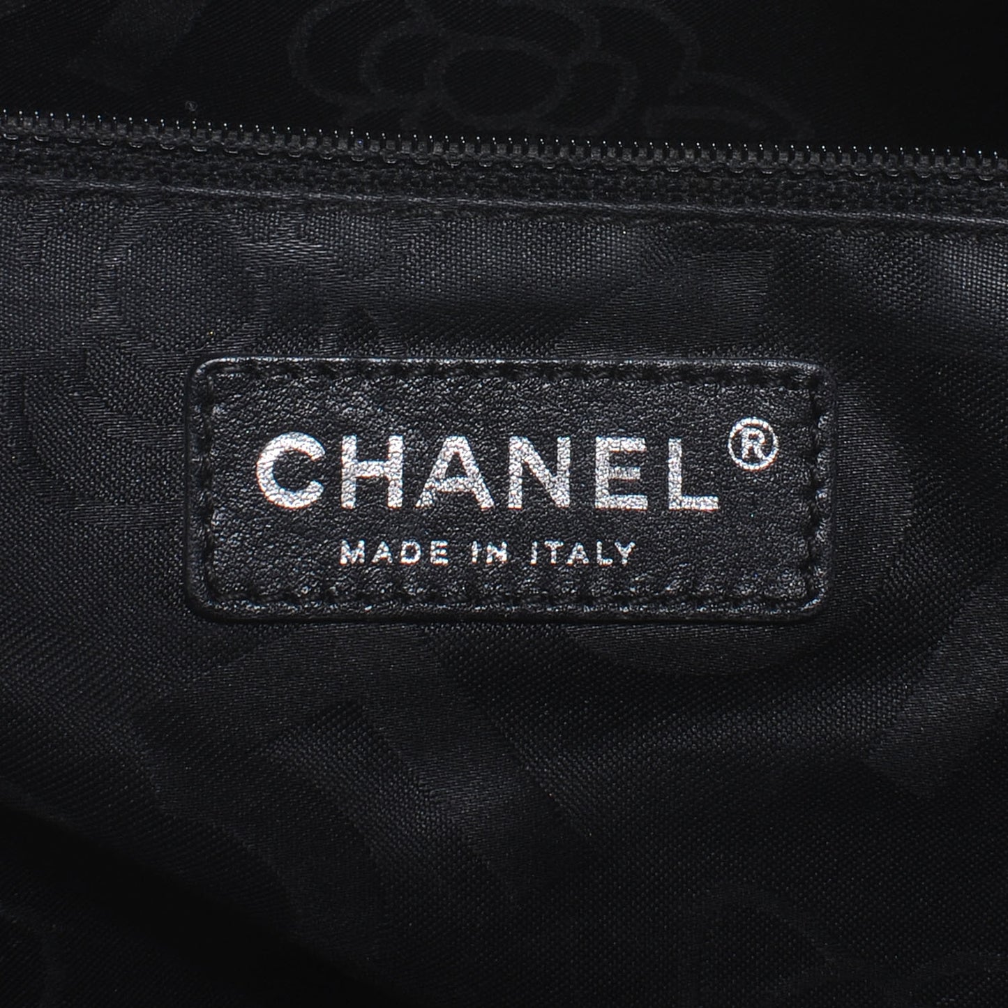 Lambskin Vertical Quilted Large Mademoiselle Tote Black