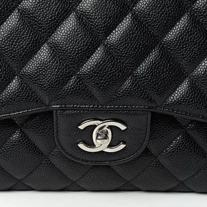Chanel Caviar Quilted Jumbo Double Flap Black 8 of 11