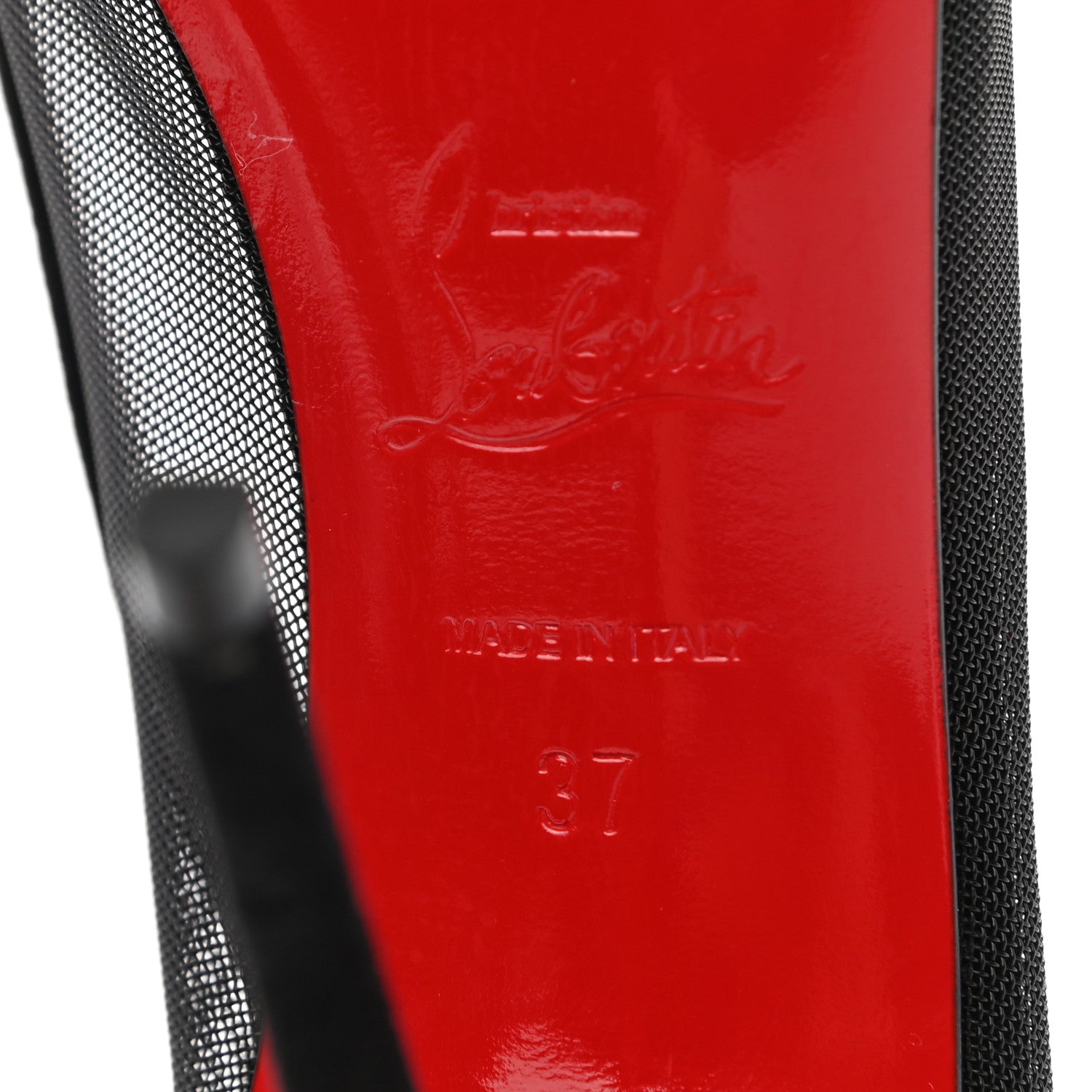 Christian Louboutin Veau Velours Rete Galativi 100 Pumps 37 Black 6 of 8
