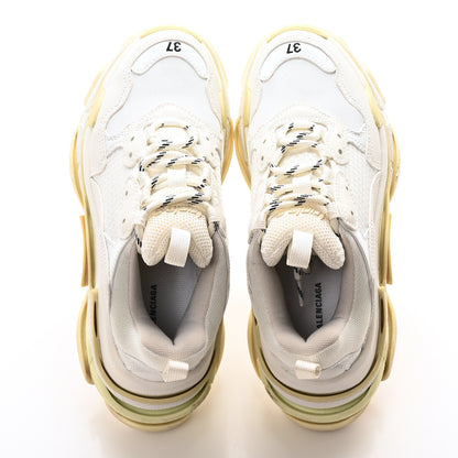 Balenciaga Fabric Mesh Womens Triple S Sneakers 37 White 2 of 8