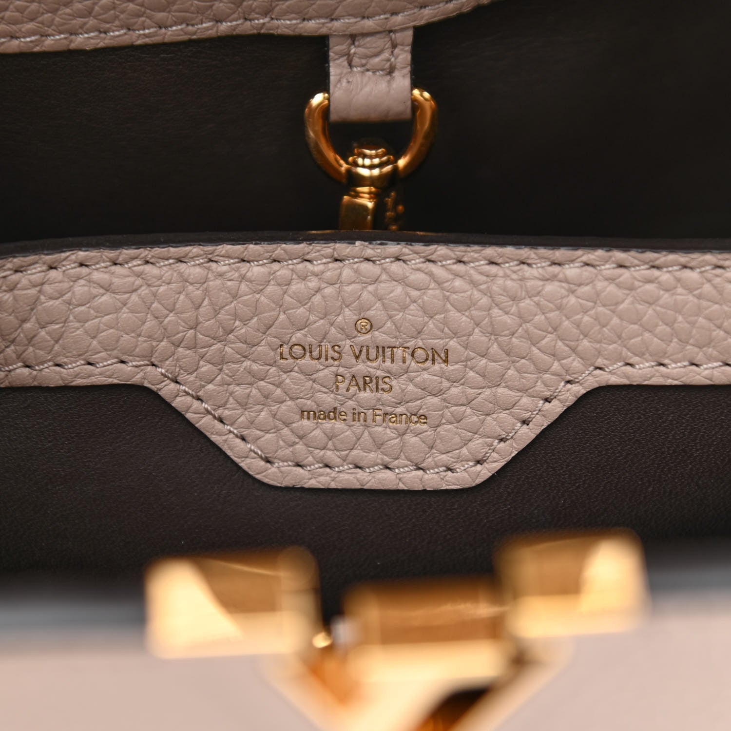 Louis Vuitton Taurillon Capucines BB Galet 6 of 7