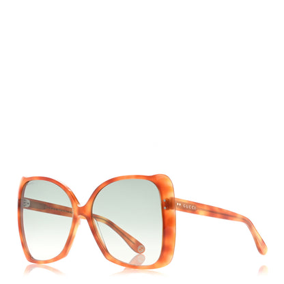 Gucci Acetate Oversize Square Frame GG0471S Sunglasses Havana Green 1 of 7