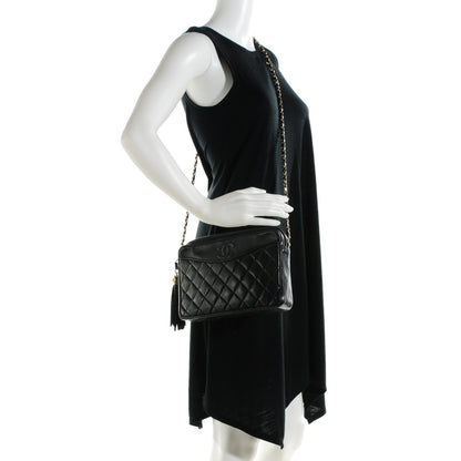 Chanel Lambskin Quilted Tassel Camera Case Black 3 of 10