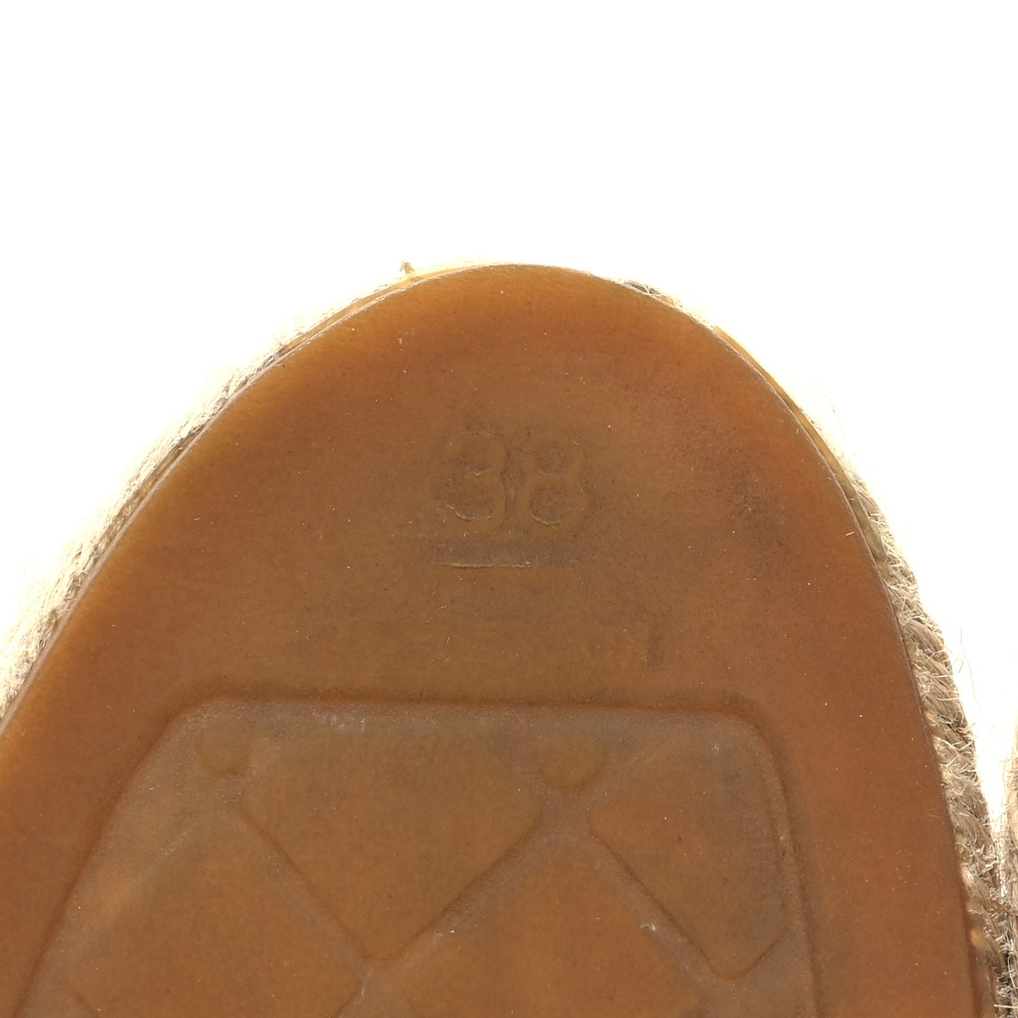 Lambskin CC Espadrilles 38 Beige Black
