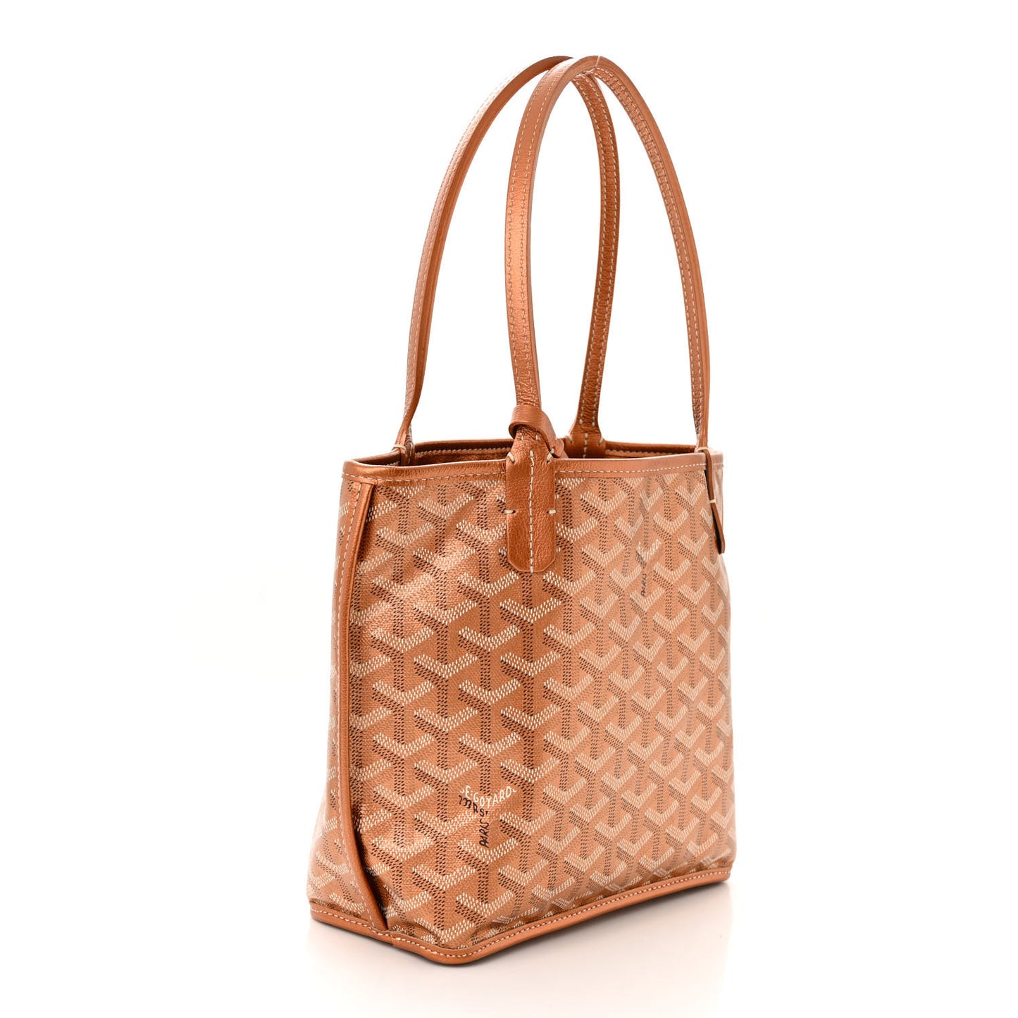 Goyardine Precious Metals Reversible Mini Anjou Rose Gold
