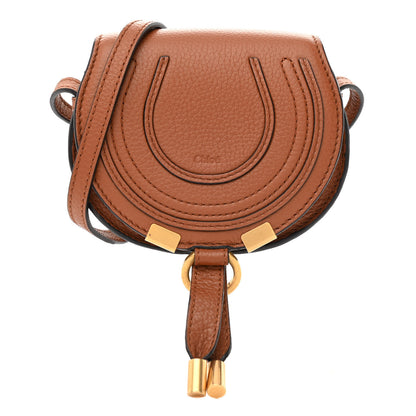 Chloe Calfskin Mini Marcie Round Crossbody Bag Tan 1 of 12