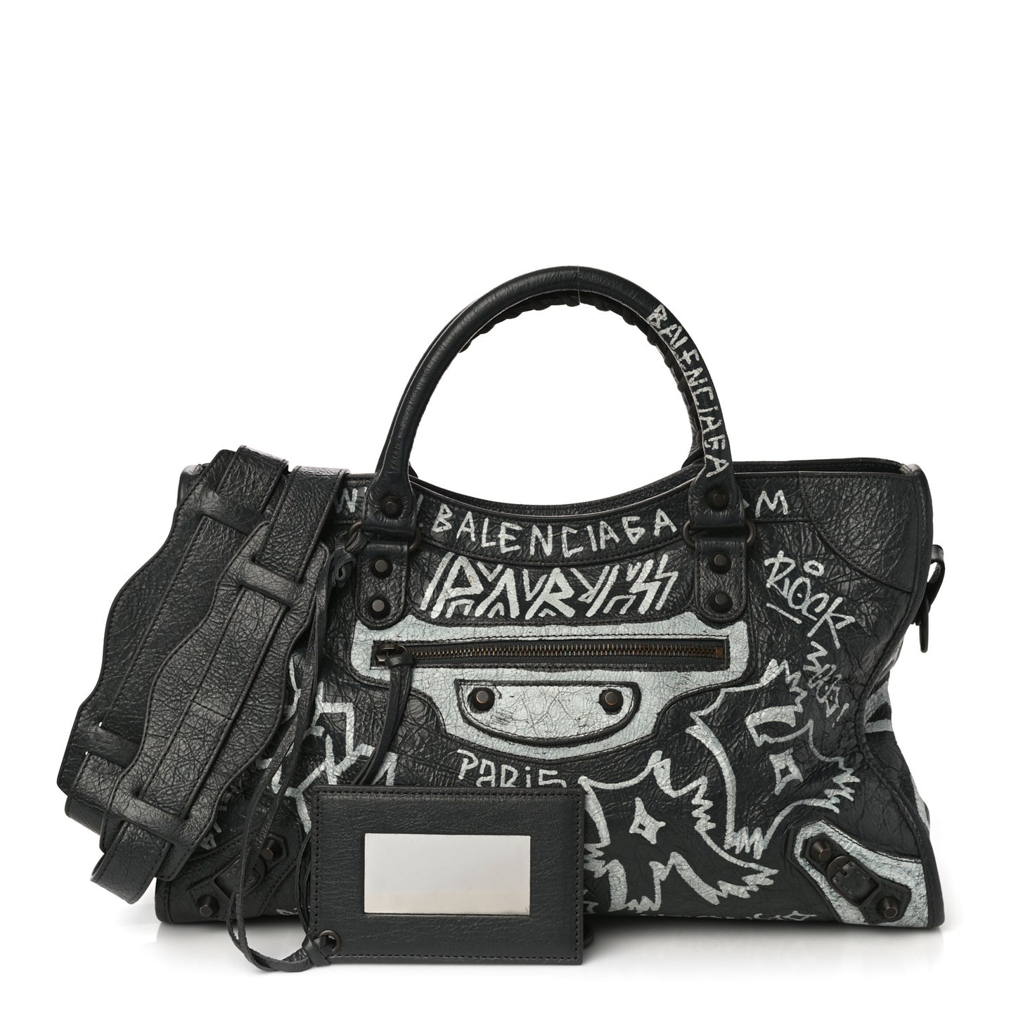 Agneau Arena Graffiti All Over Classic Hardware City Gris Fossile White