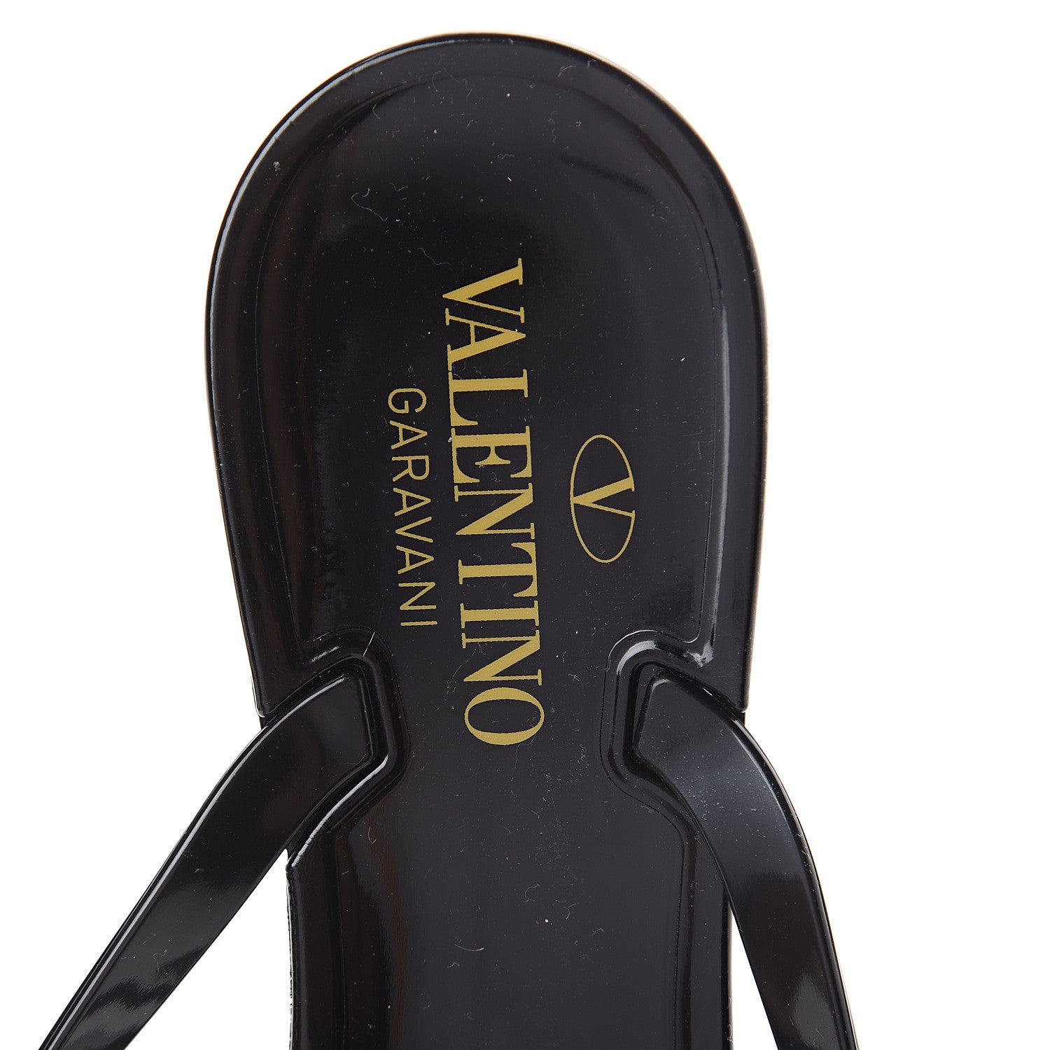 Valentino Garavani PVC Jelly Rockstud Bow Thong Sandals 39 Black 5 of 7
