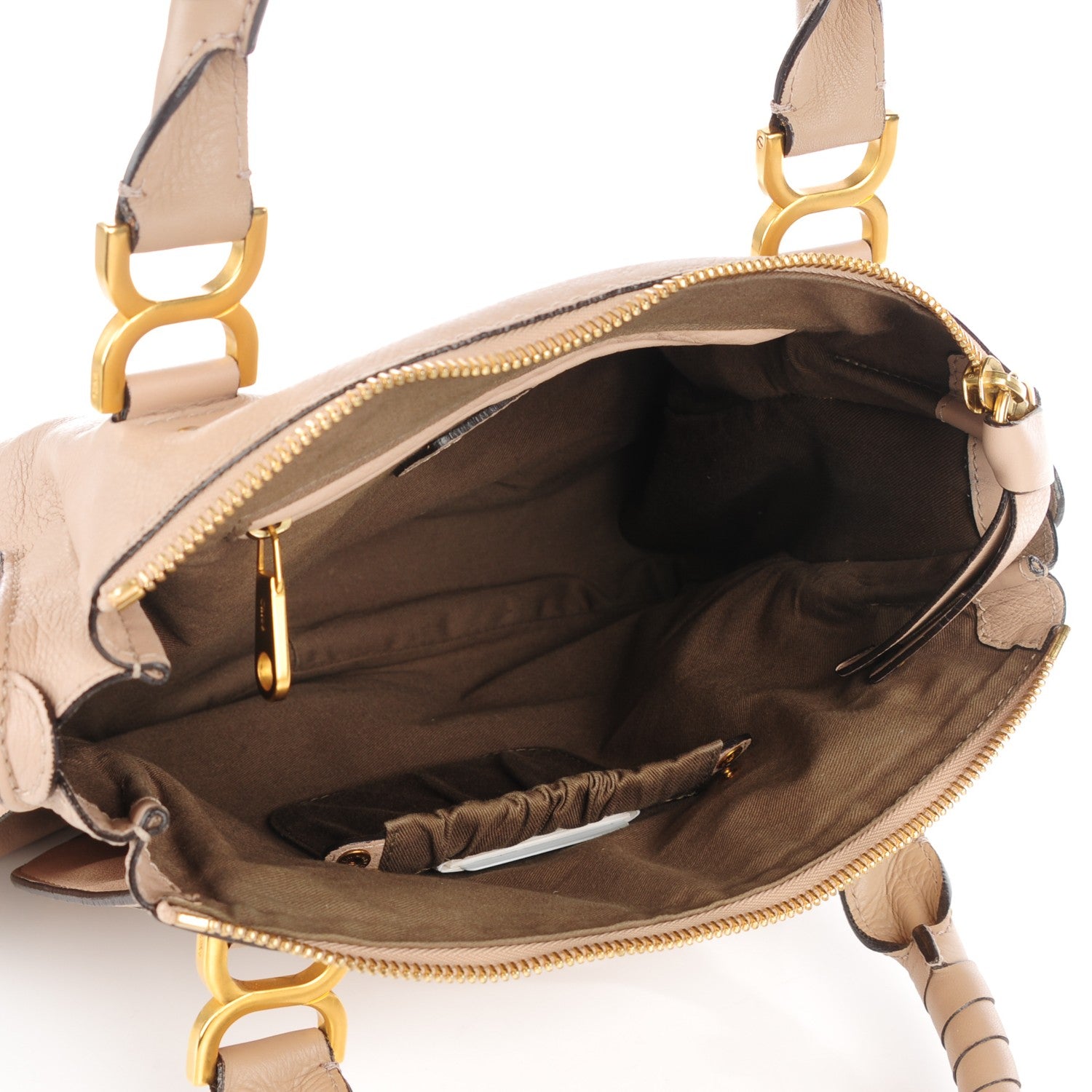 Chloe Calfskin Medium Marcie Satchel Beige 8 of 8